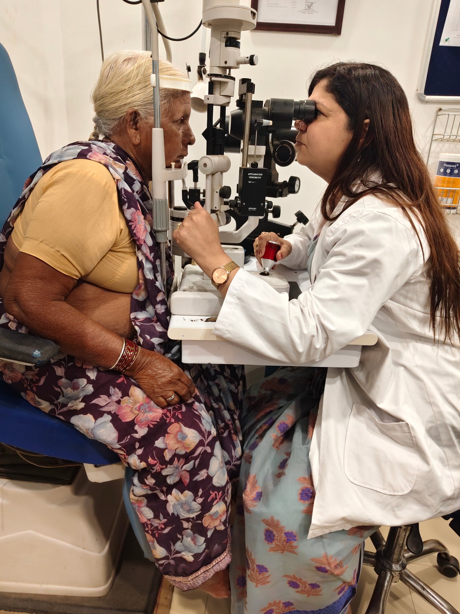 Doctor examining patient