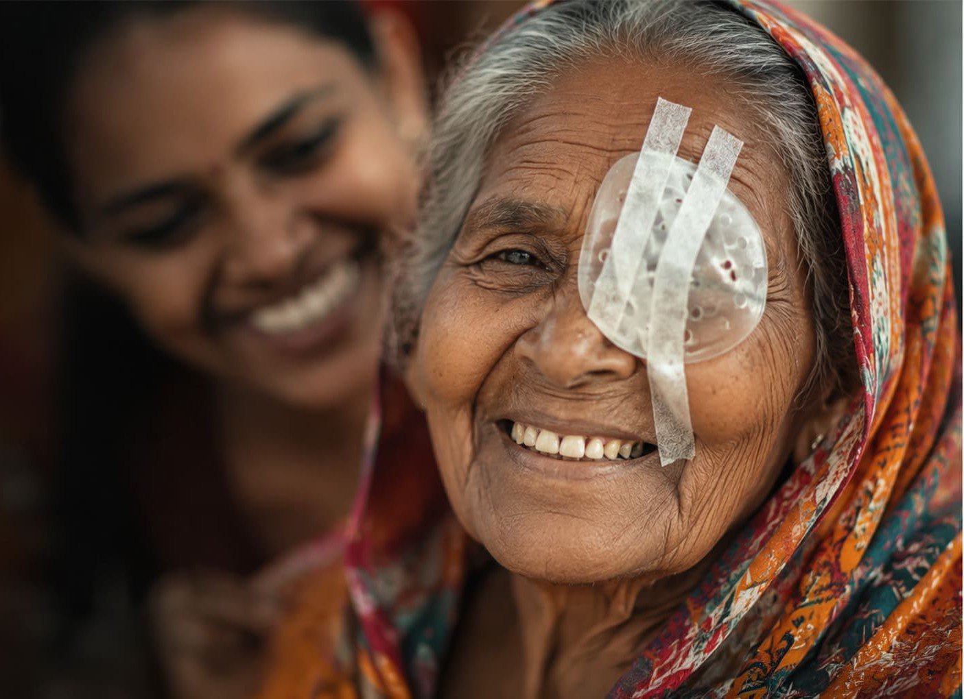 Smiling Patient After Restored Vision